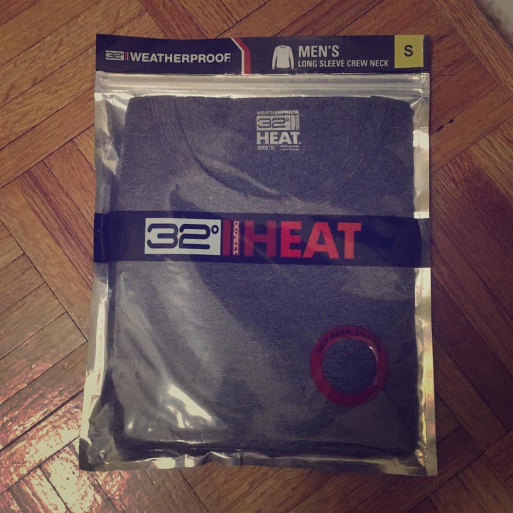 32 DEGREES Weatherproof Mens Long Sleeve Crew Neck